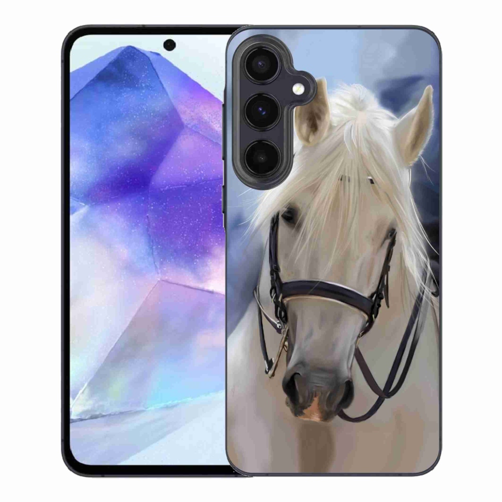 Gelový kryt mmCase na Samsung Galaxy A55 5G - bílý kůň