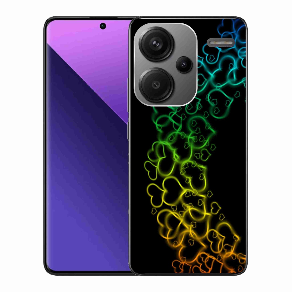 Gelový kryt mmCase na Xiaomi Redmi Note 13 Pro+ 5G - barevná srdíčka