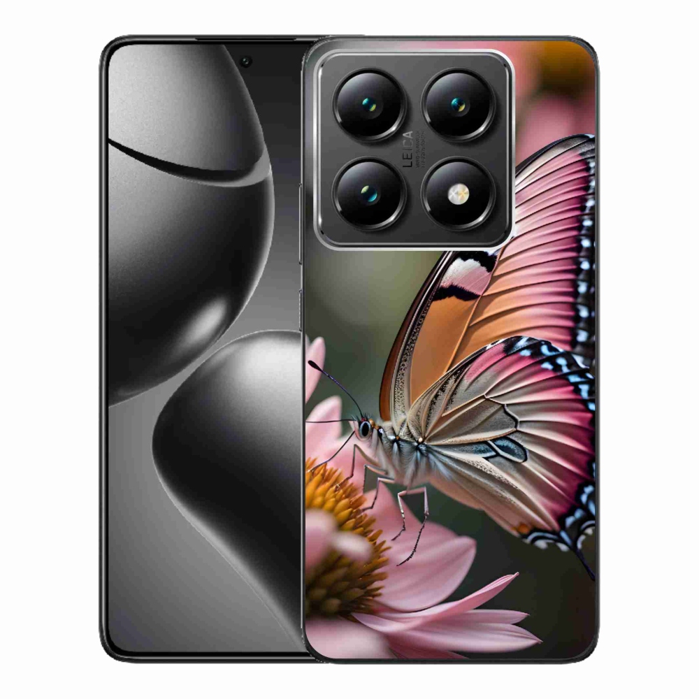 Gelový kryt mmCase na Xiaomi 14T Pro - barevný motýl