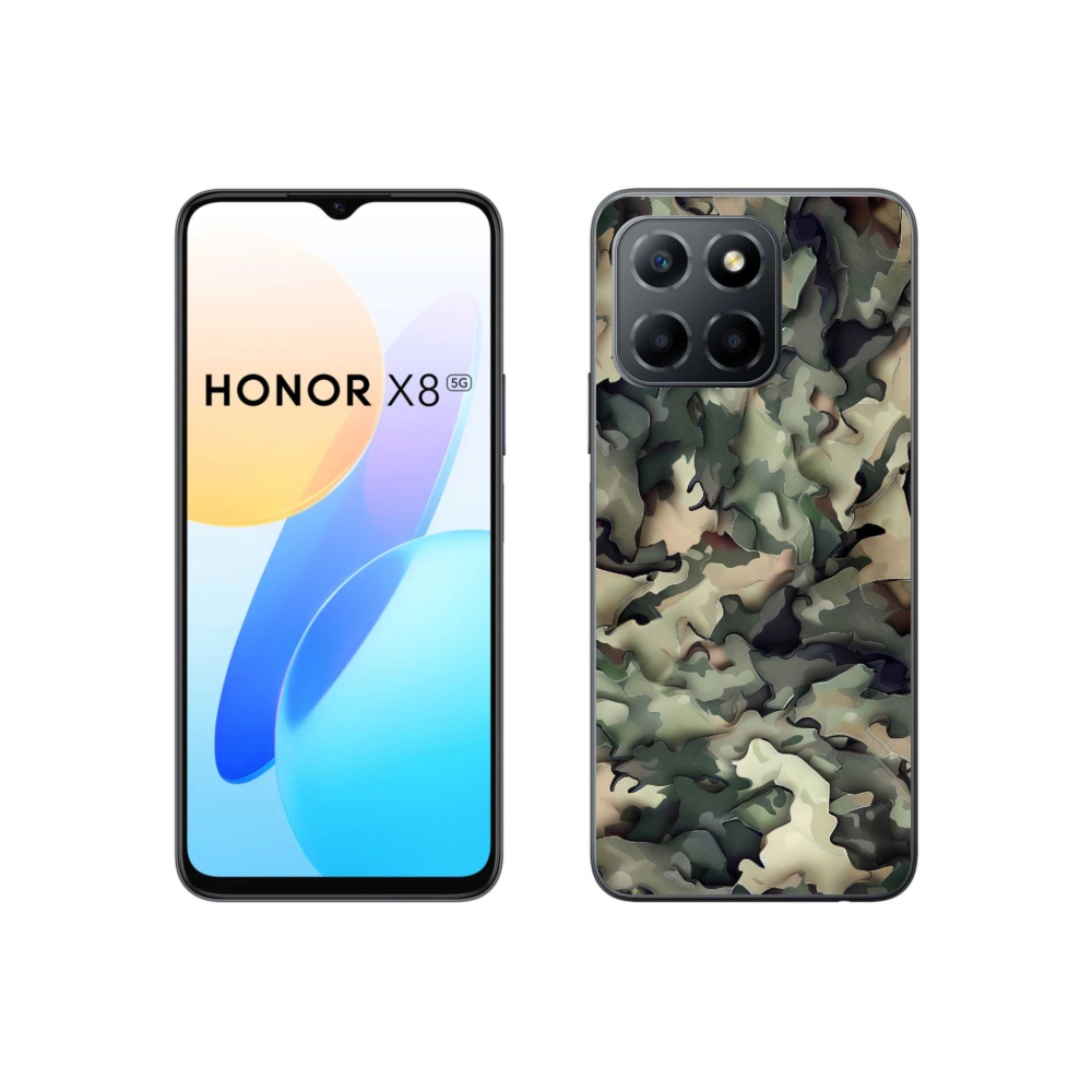 Gelový kryt mmCase na Honor X8 5G/70 Lite 5G - maskáčový vzor 9