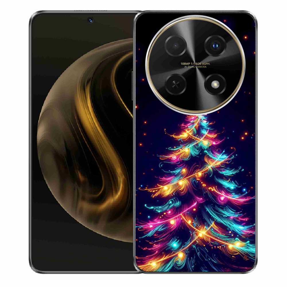 Gelový kryt mmCase na Huawei Nova 12i - neonový vánoční stromek