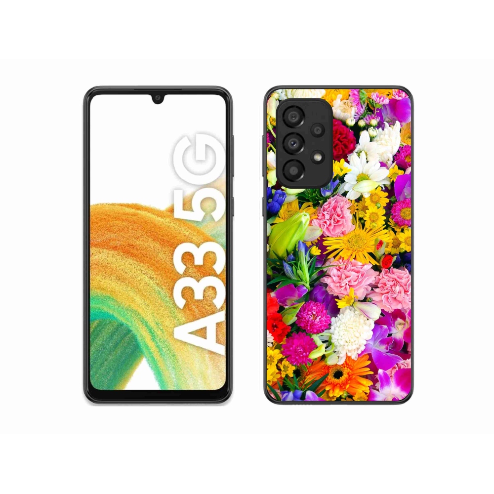 Gelový kryt mmCase na Samsung Galaxy A33 5G - květiny 12