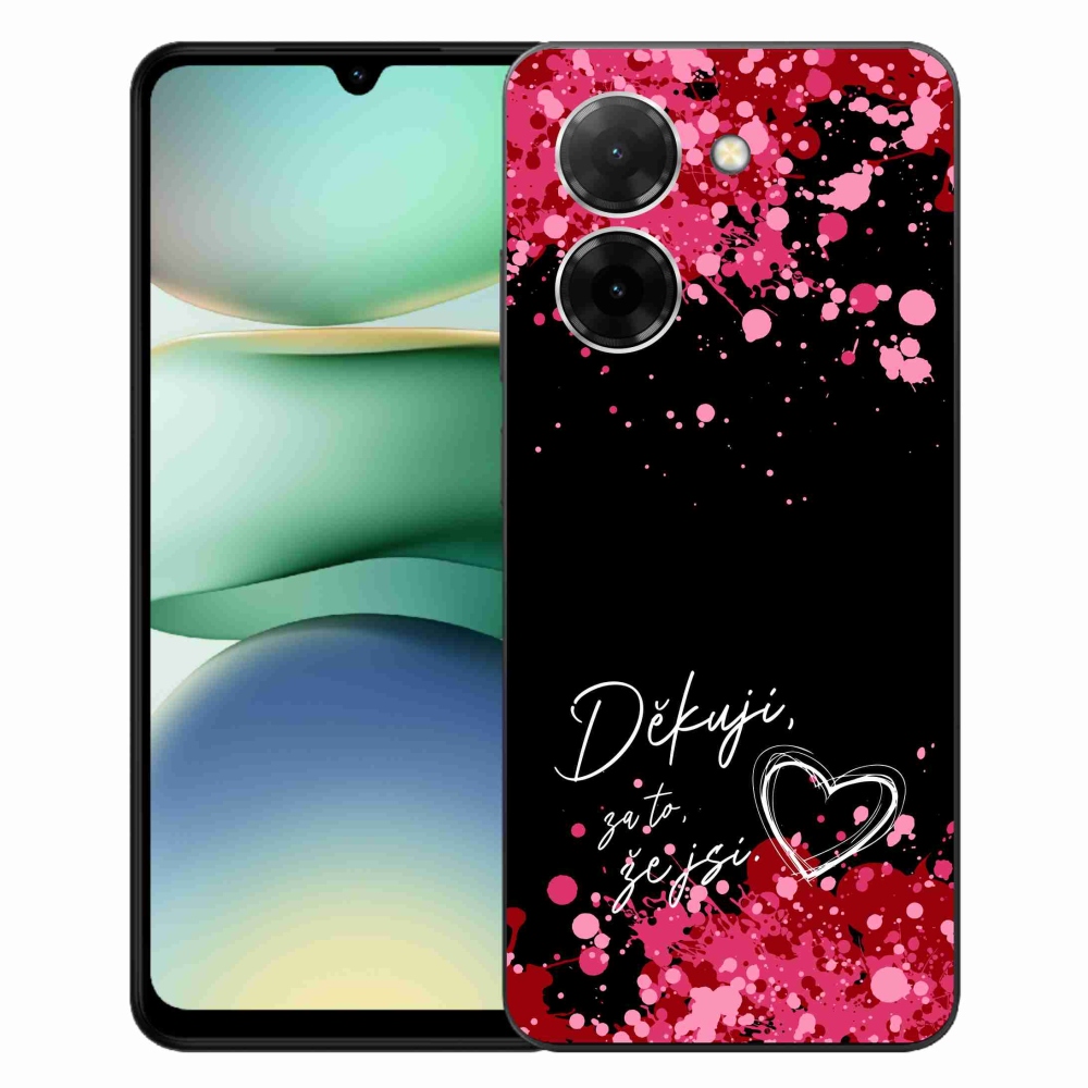 Gelový kryt mmCase na Xiaomi Redmi A5 (173.45x79.35x8.45mm) - zamilovaný text 2 černé pozadí