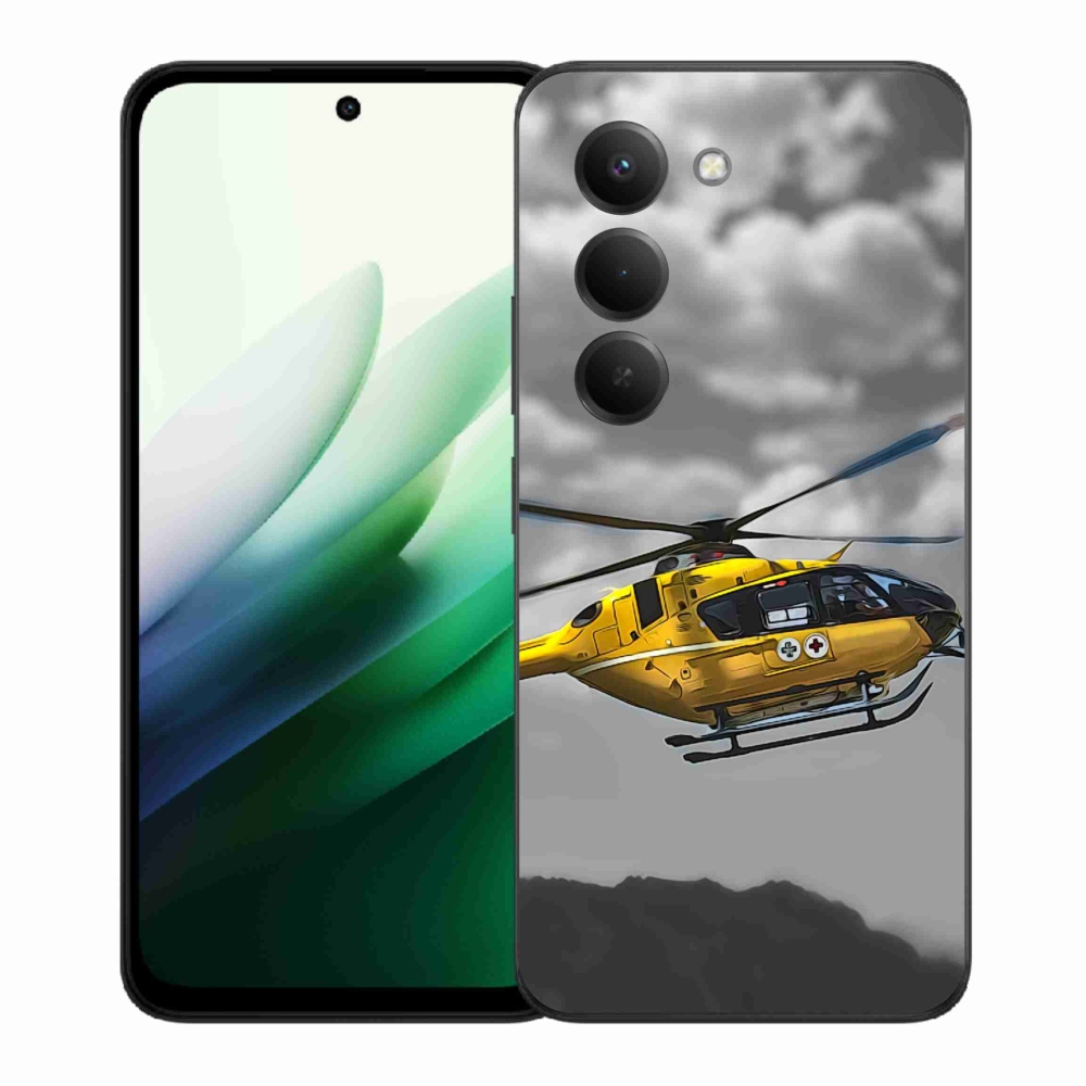 Gelový kryt mmCase na Xiaomi Redmi 15 5G (169mm) - žlutá helikoptéra