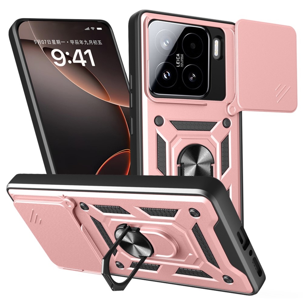 Slide odolný kryt na Xiaomi 15 - růžovozlatý