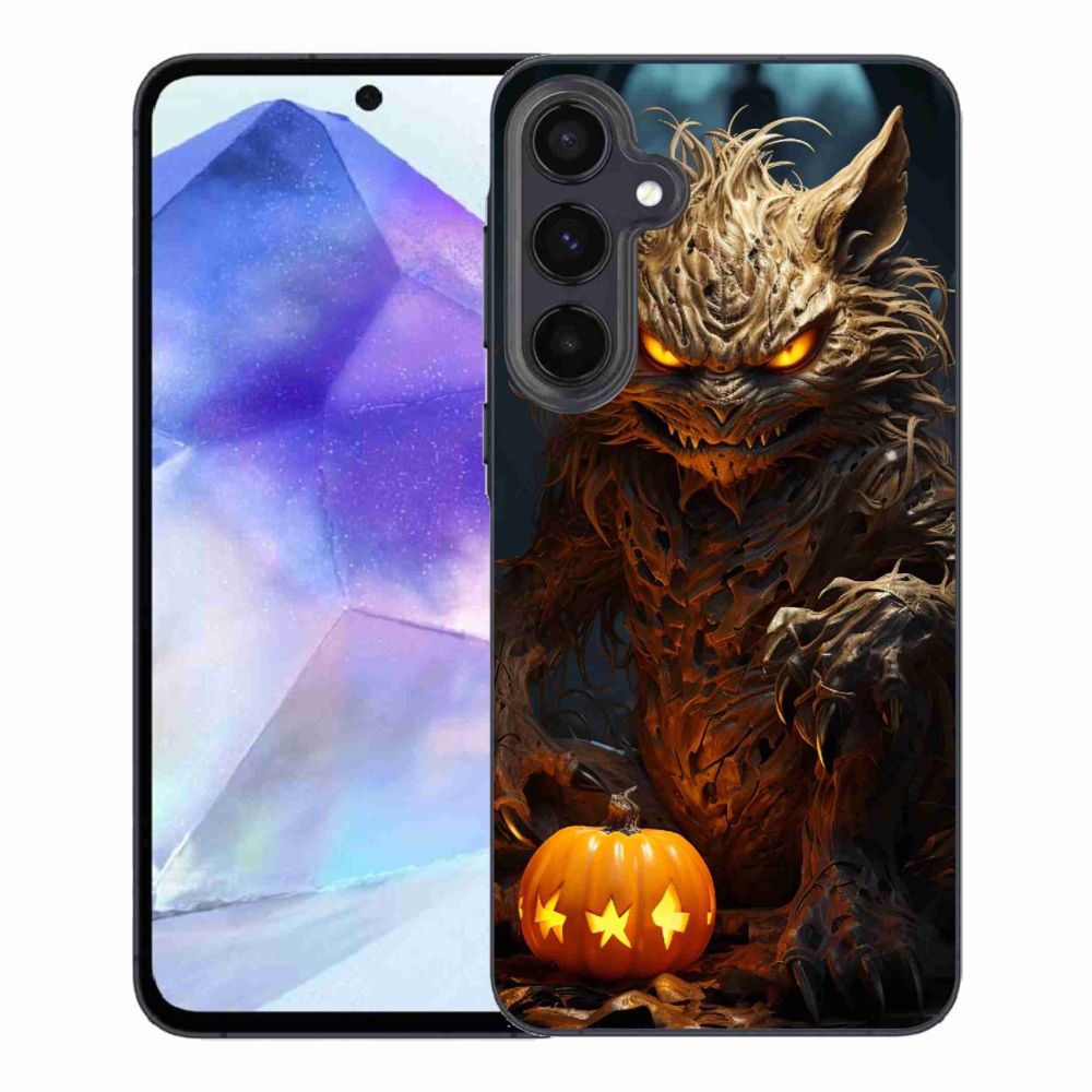Gelový kryt mmCase na Samsung Galaxy A55 5G - halloweenská příšera