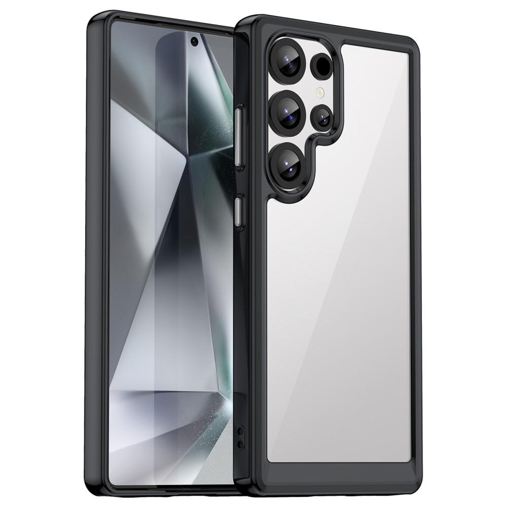 Gelový obal s pevnými zády na Samsung Galaxy S25 Ultra - černý