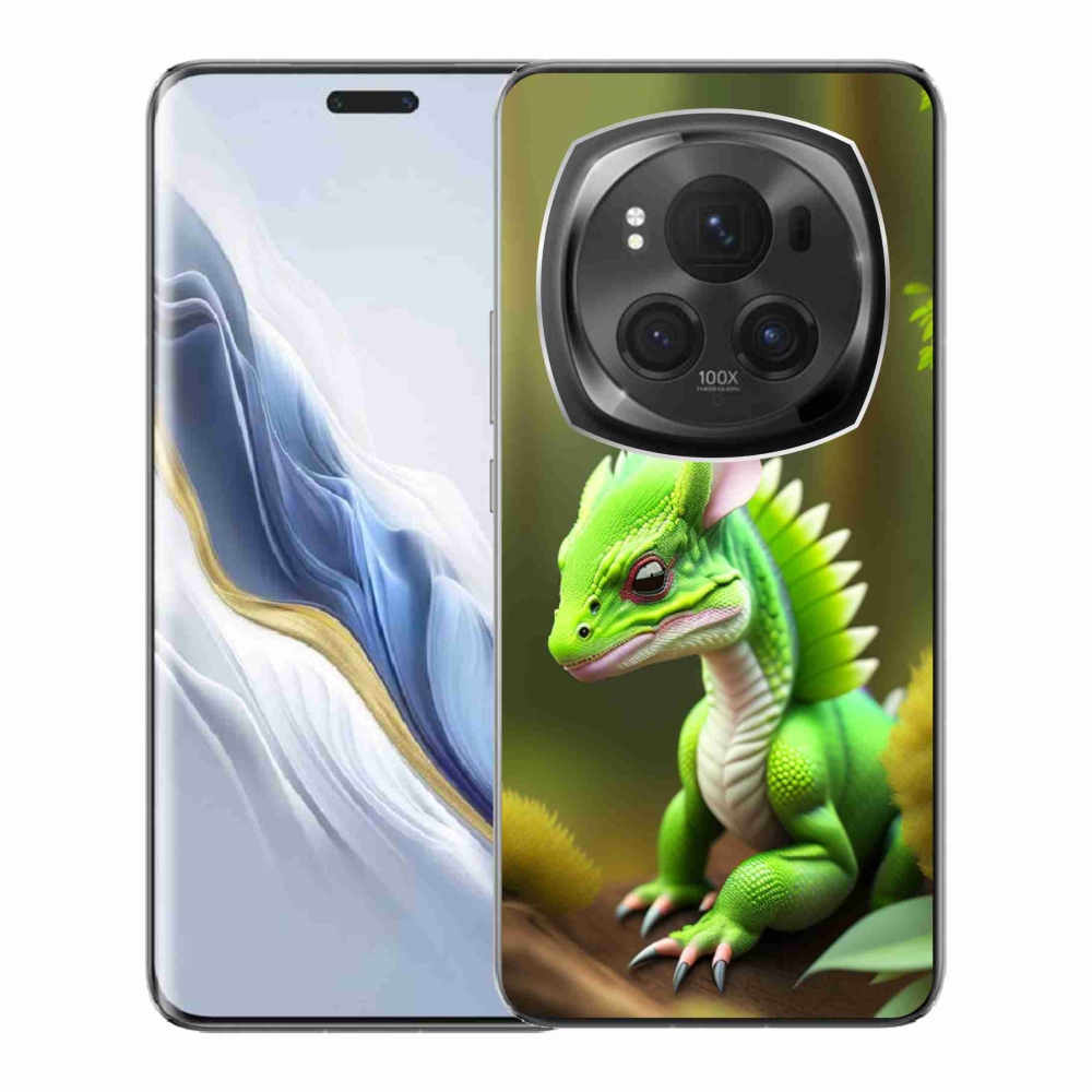 Gelový kryt mmCase na Honor Magic 6 Pro 5G - zelený dráček