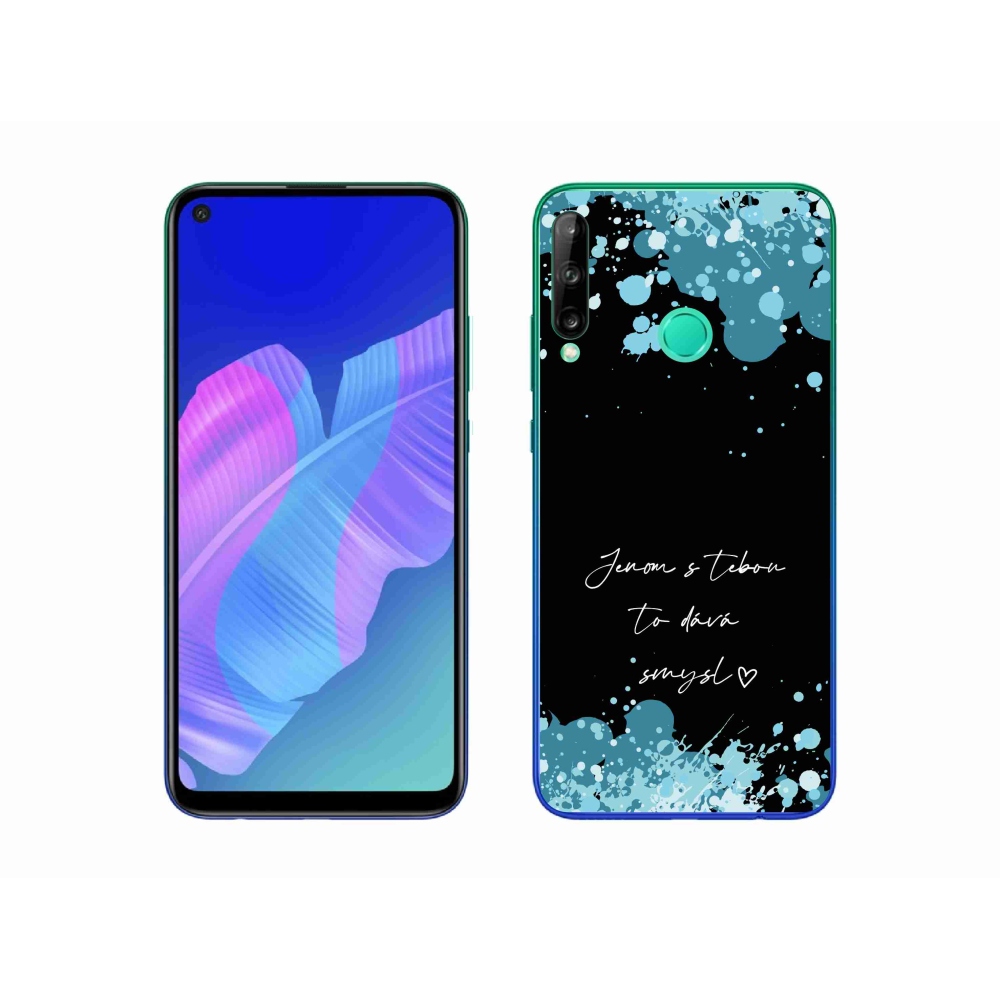 Gelový kryt mmCase na Huawei P40 Lite E - zamilovaný text černé pozadí