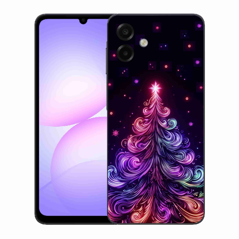 Gelový kryt mmCase na Samsung Galaxy A07 4G - neonový vánoční stromek 1