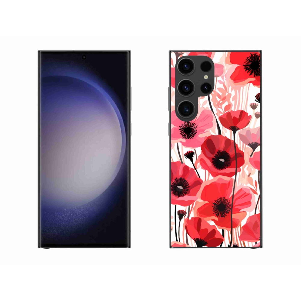 Gelový kryt mmCase na Samsung Galaxy S23 Ultra 5G - vlčí mák 1