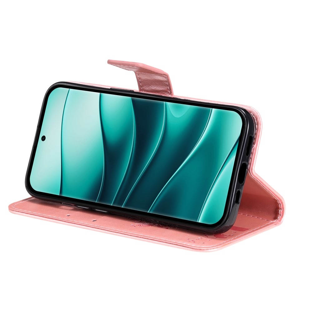 Trees knížkové pouzdro na Xiaomi Redmi Note 14 Pro 5G/Poco X7 5G/Note 14 Pro+ 5G - růžovozlaté