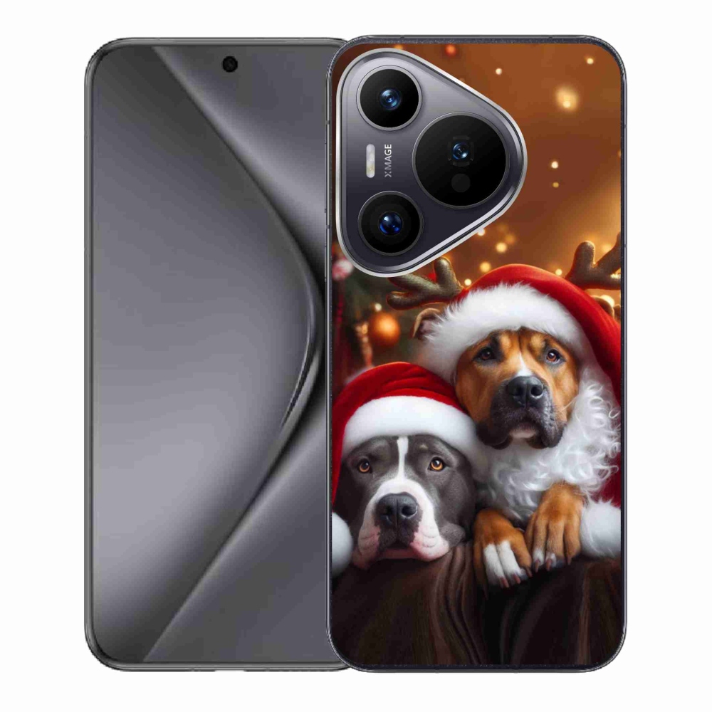 Gelový kryt mmCase na Huawei Pura 70 - vánoční psi