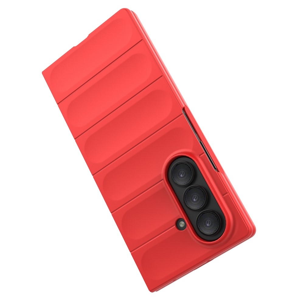 Rugg odolný gelový obal na Samsung Galaxy Z Fold7 5G - červený