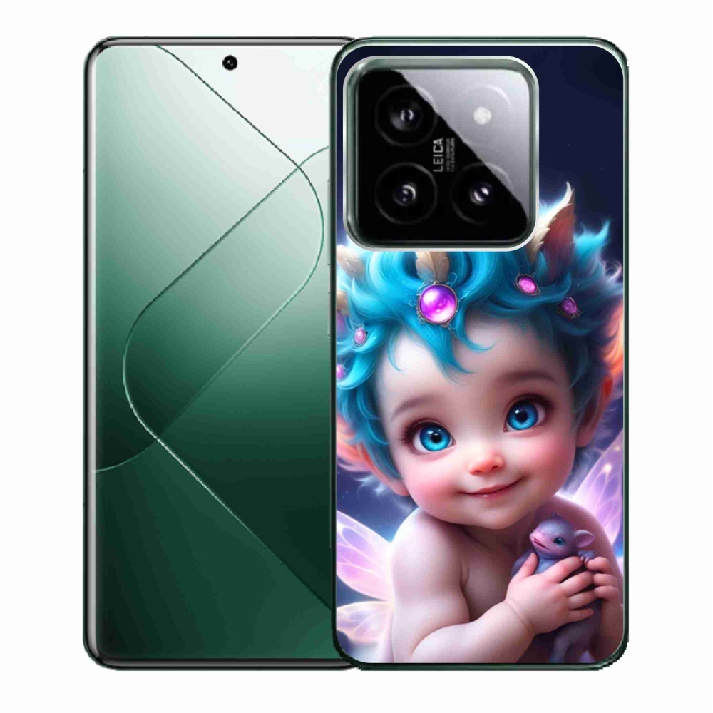 Gelový kryt mmCase na Xiaomi 14 - dítě s motýlími křídly