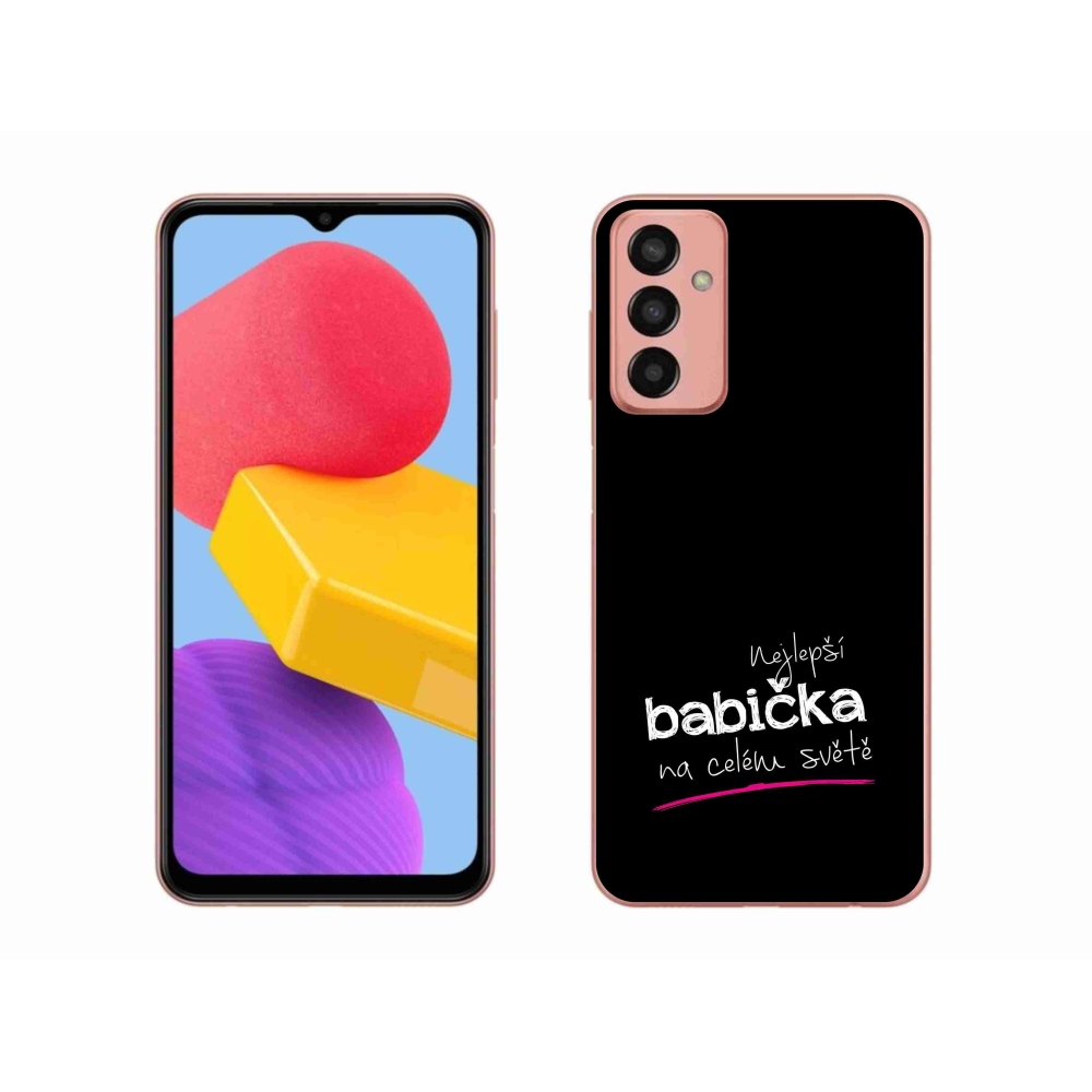 Gelový kryt mmCase na Samsung Galaxy M13 - nejlepší babička 4 černé pozadí