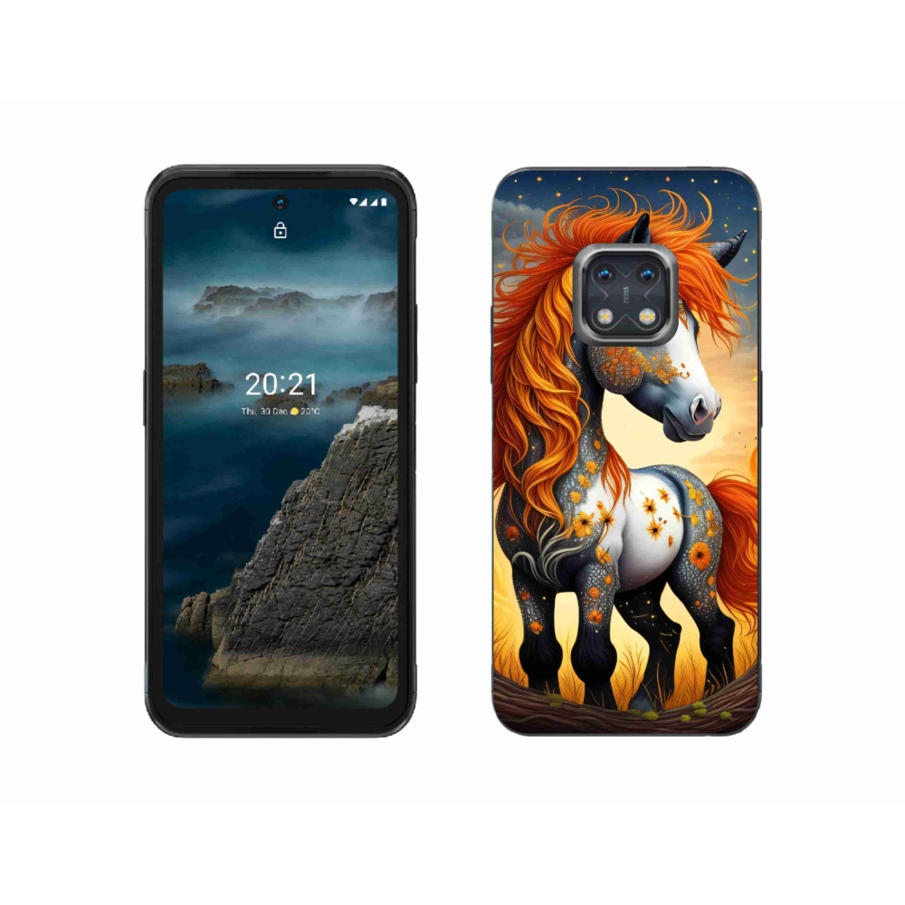Gelový kryt mmCase na Nokia XR20 - barevný poník