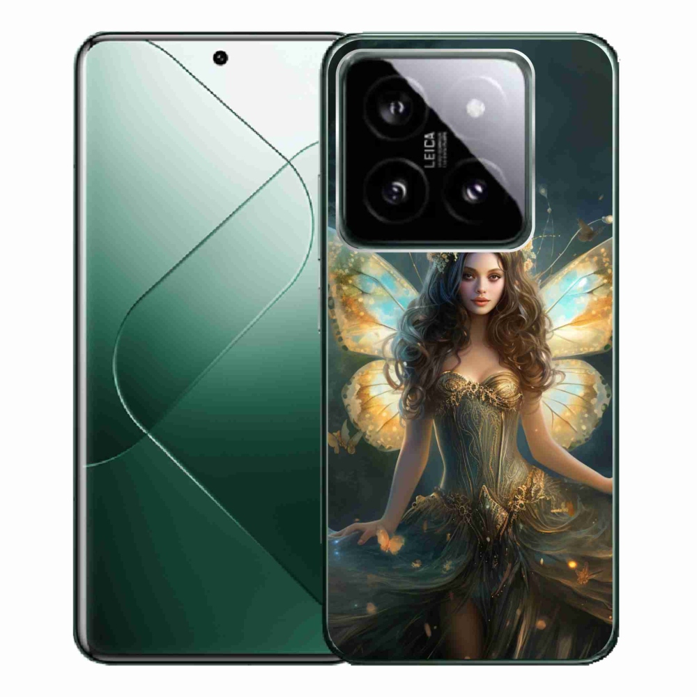 Gelový kryt mmCase na Xiaomi 14 Pro - motýlí žena