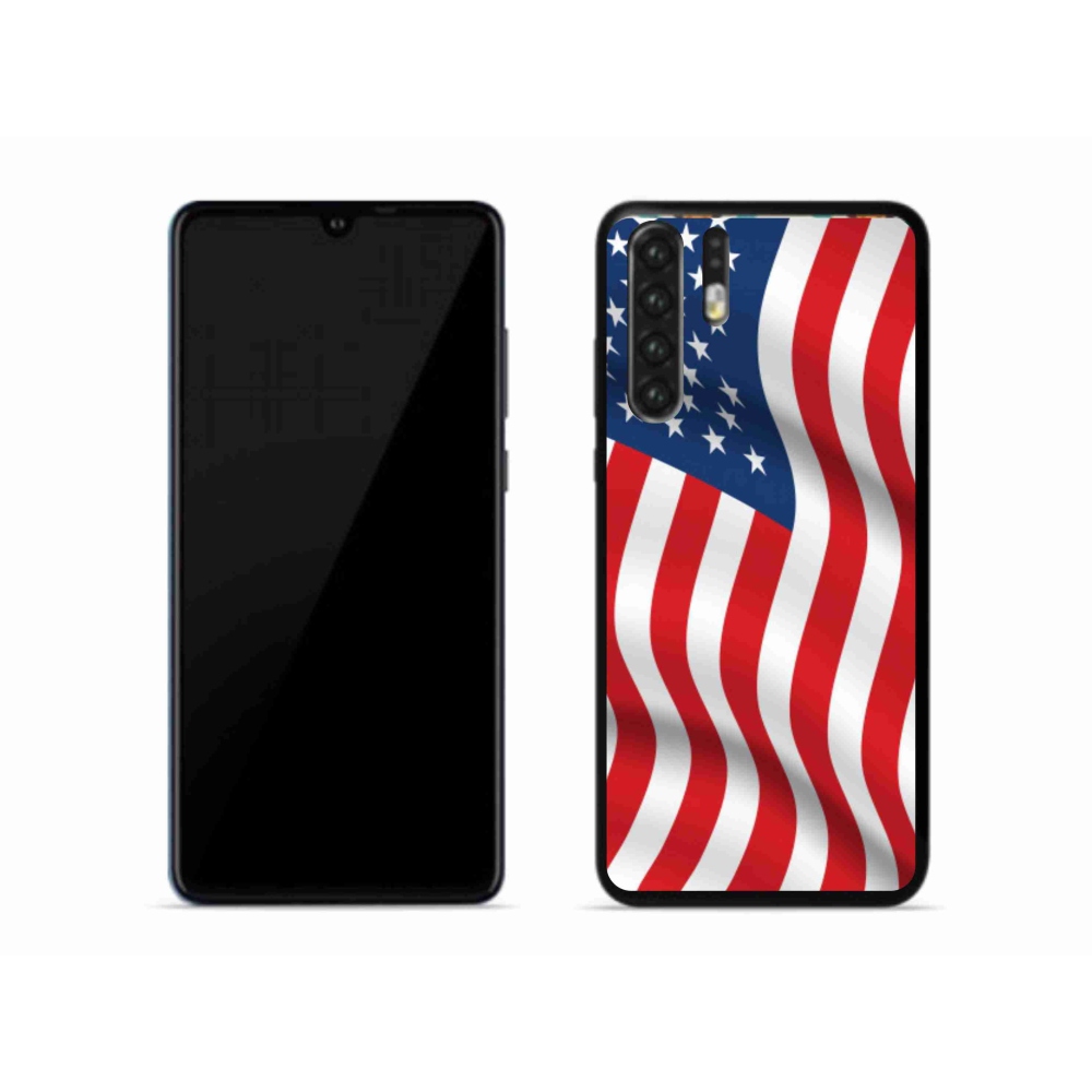 Gelový kryt mmCase na mobil Huawei P30 Pro - USA vlajka