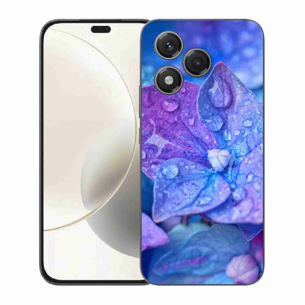 Gelový kryt mmCase na Honor 400 Lite - fialový květ