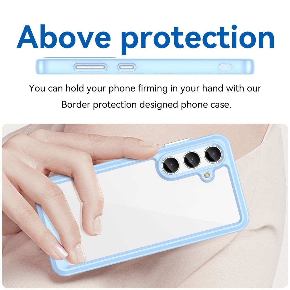 Gelový obal s pevnými zády na Samsung Galaxy S24+/S25+ - modrý