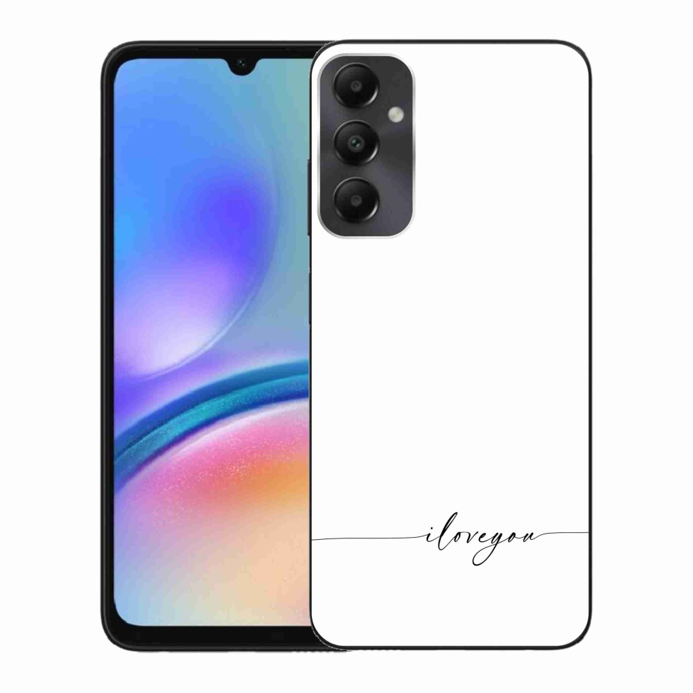 Gelový kryt mmCase na Samsung Galaxy A05s - I love you bílé pozadí