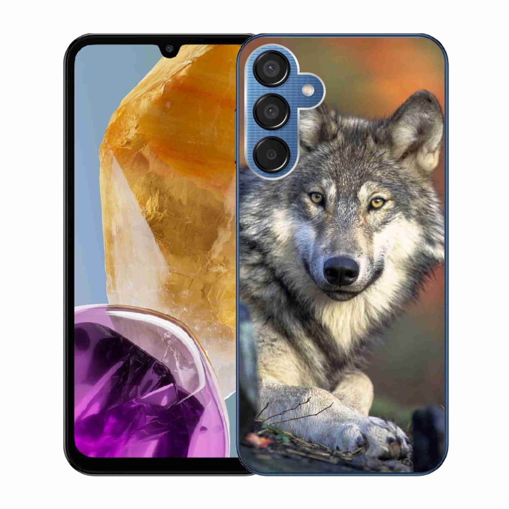 Gelový obal mmCase na Samsung Galaxy M15 5G - vlk