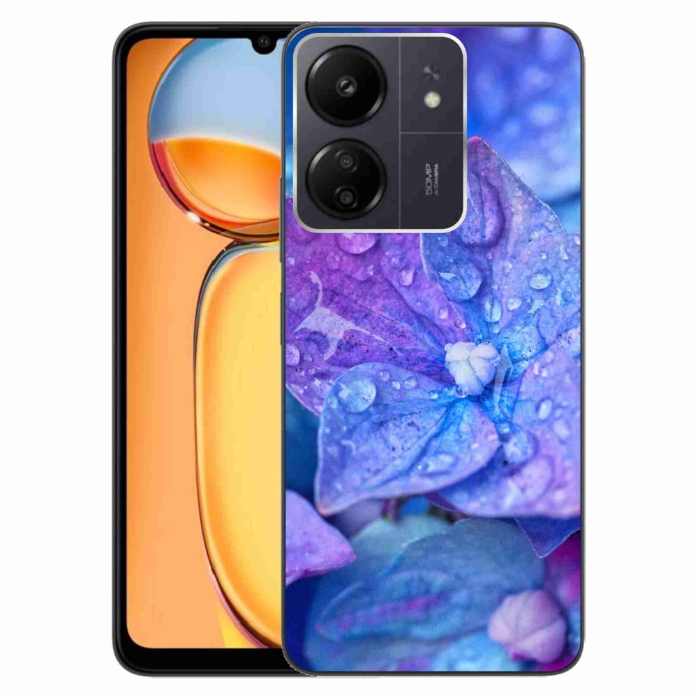 Gelový kryt mmCase na Xiaomi Poco C65/Redmi 13C - fialový květ