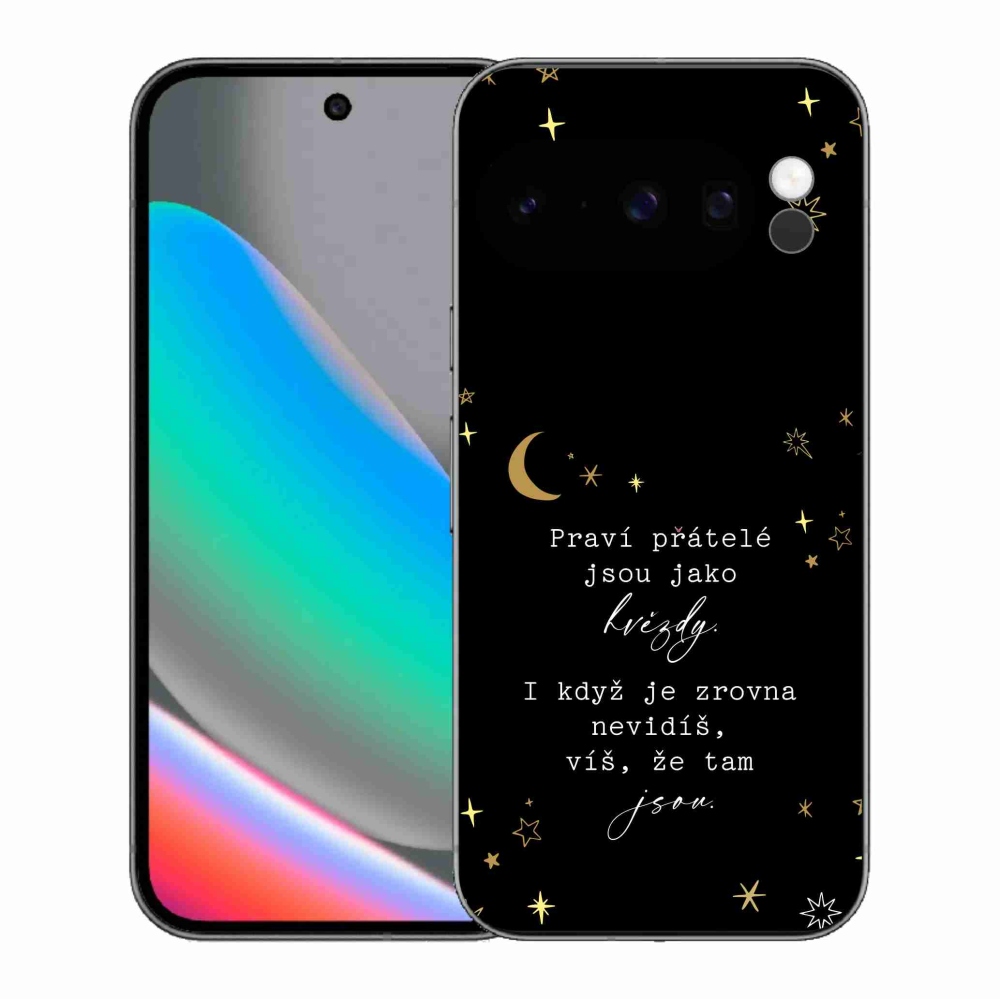 Gelový kryt mmCase na Google Pixel 10 Pro - citát 6 černé pozadí