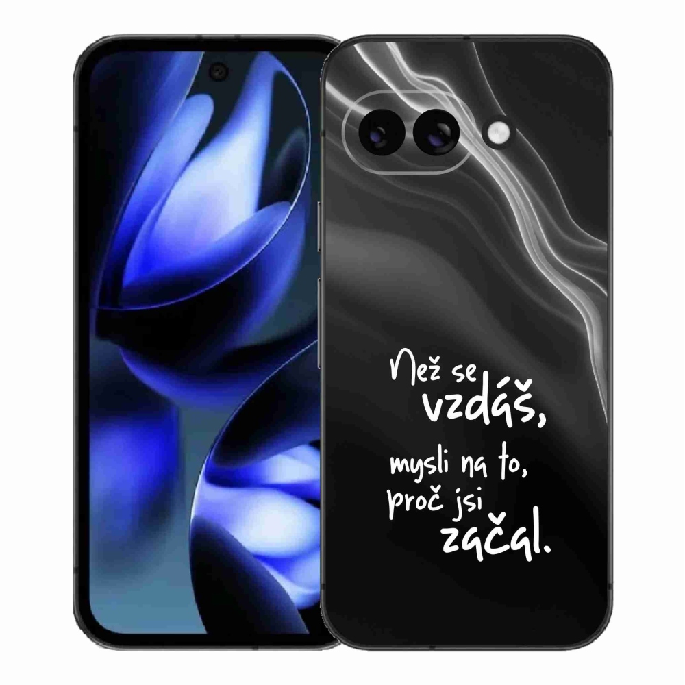 Gelový kryt mmCase na Google Pixel 9a - citát 2 černé pozadí