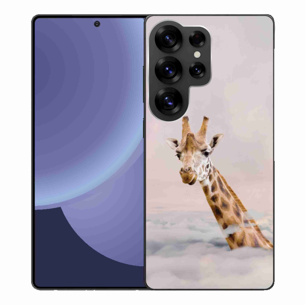 Gelový kryt mmCase na Samsung Galaxy S25 Ultra - žirafa v oblacích