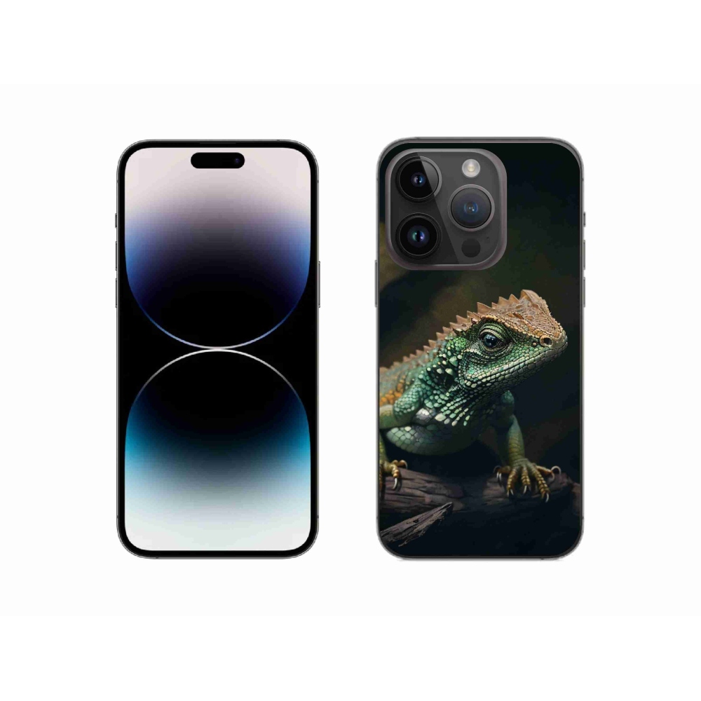 Gelový kryt mmCase na iPhone 14 Pro - ještěr
