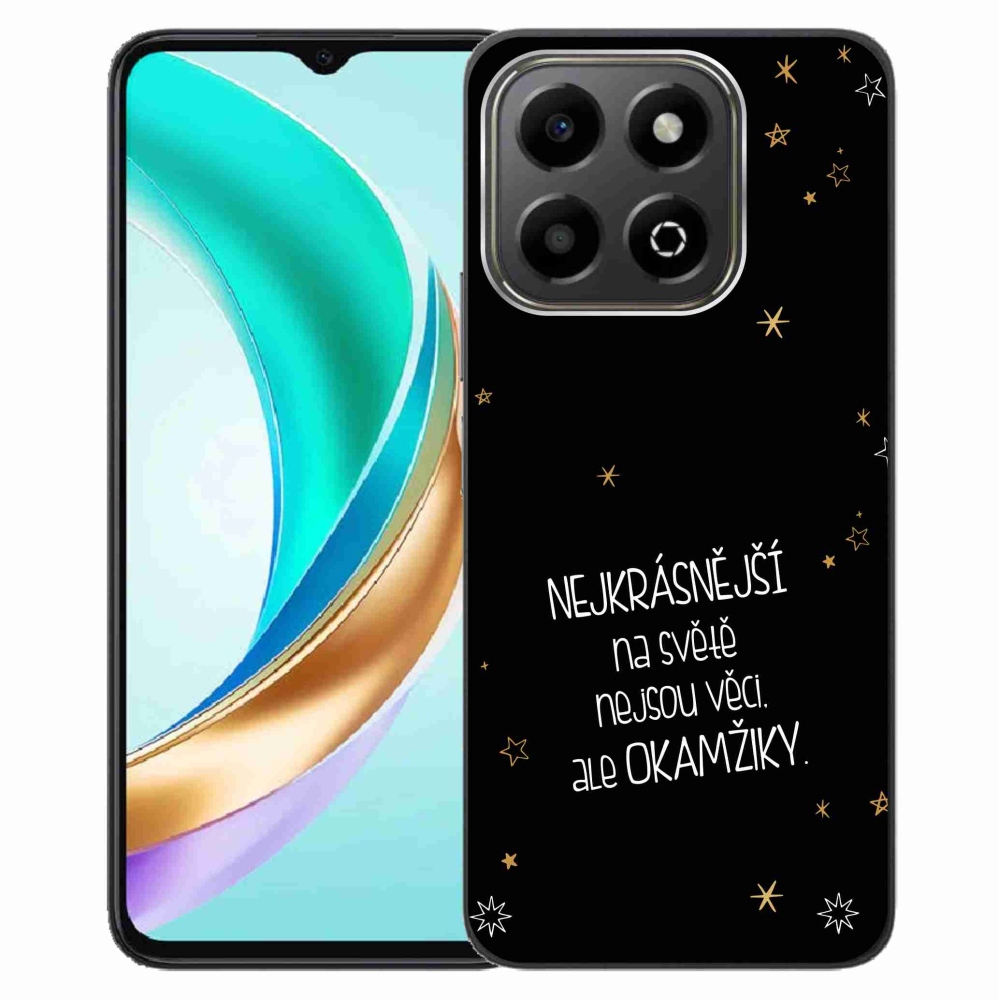 Gelový kryt mmCase na Honor X6b - citát 4 černé pozadí