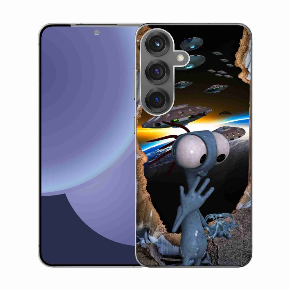 Gelový kryt mmCase na Samsung Galaxy S25 - mimozemšťan