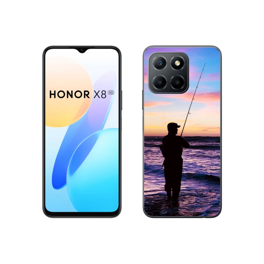 Gelový kryt mmCase na Honor X8 5G/70 Lite 5G - rybaření 1