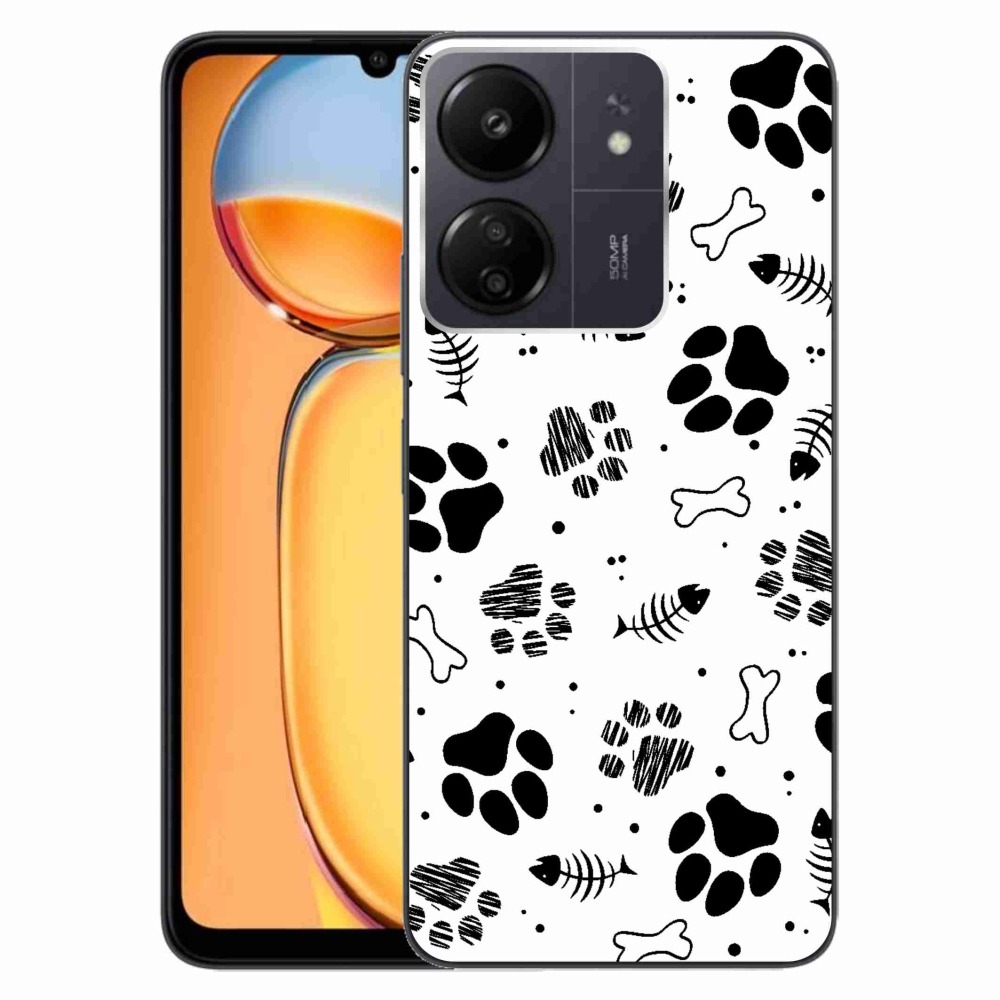 Gelový kryt mmCase na Xiaomi Poco C65/Redmi 13C - psí tlapky 1