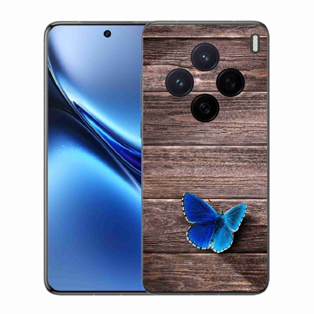 Gelový kryt mmCase na Vivo X200 5G - modrý motýl 1