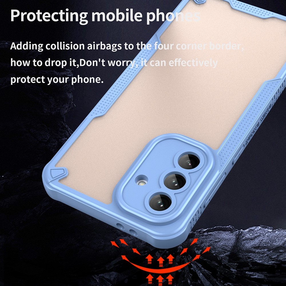 Frosted odolný kryt na Samsung Galaxy A56 5G - modrý