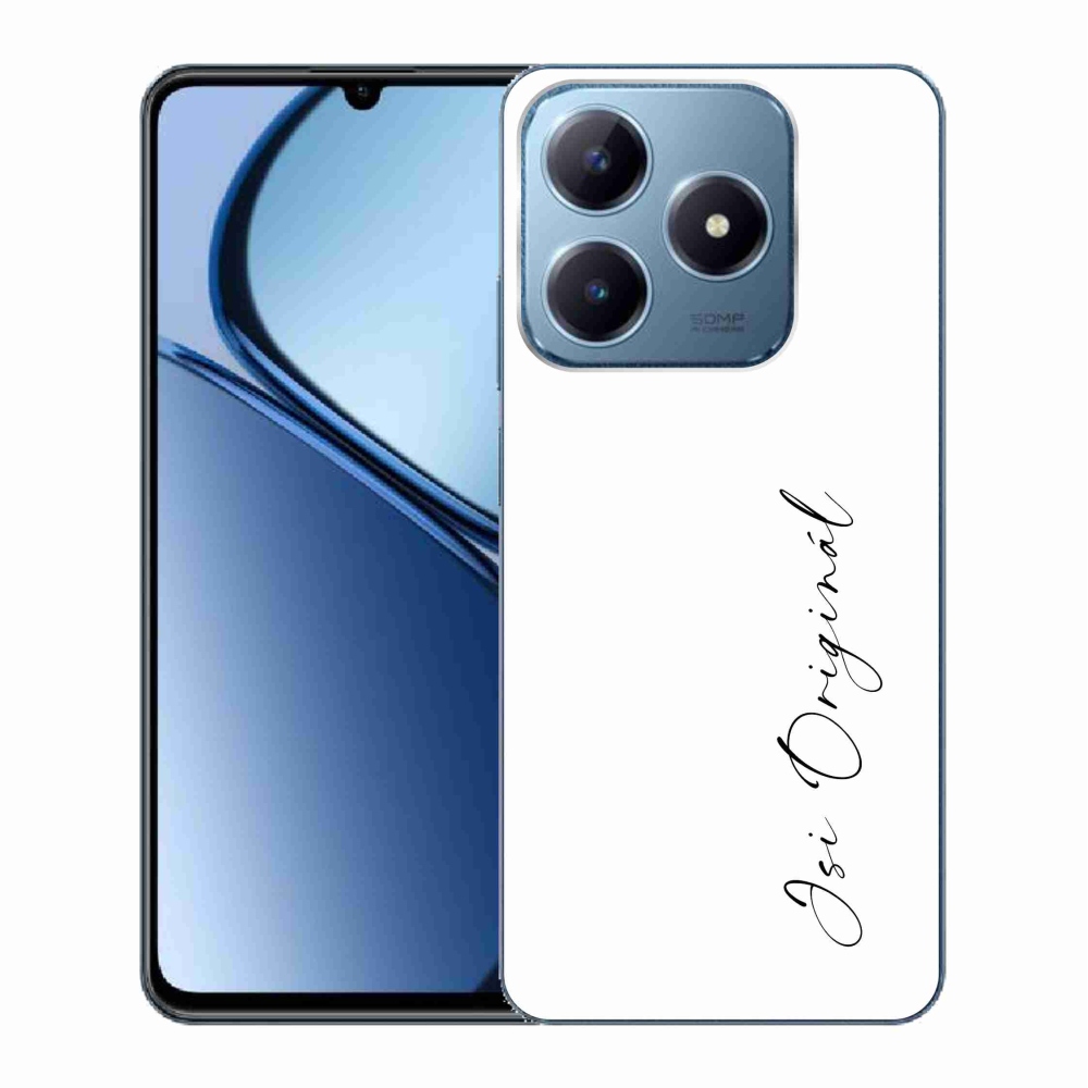 Gelový kryt mmCase na Realme C63 - jsi originál bílé pozadí