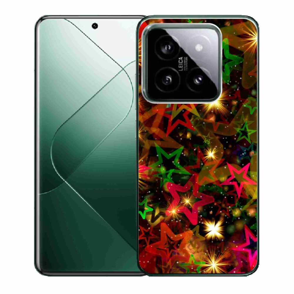 Gelový kryt mmCase na Xiaomi 14 - barevné hvězdičky
