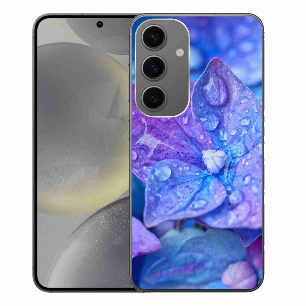 Gelový kryt mmCase na Samsung Galaxy S24+ - fialový květ