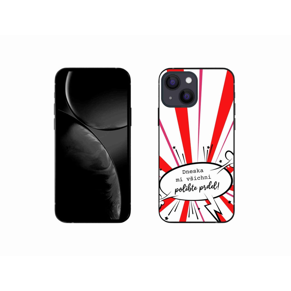Gelový kryt mmCase na iPhone 13 mini 5.4 - vtipný text 15 bílé pozadí