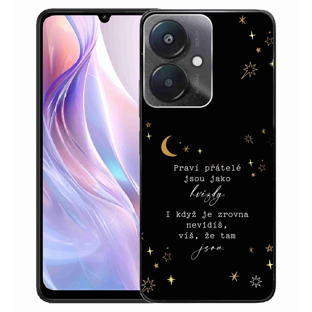 Gelový kryt mmCase na Xiaomi Redmi 13C 5G  - citát 6 černé pozadí