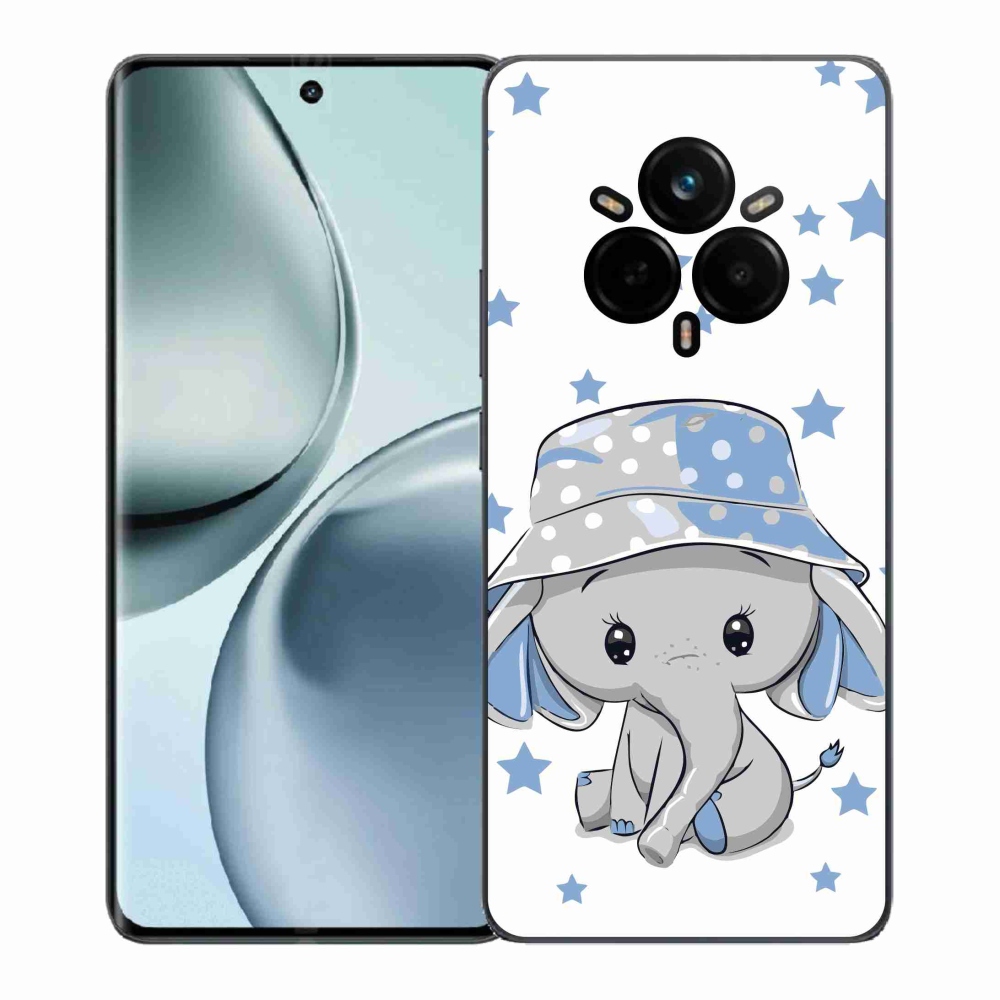 Gelový kryt mmCase na Realme 14 Pro+ 5G - modrý slon