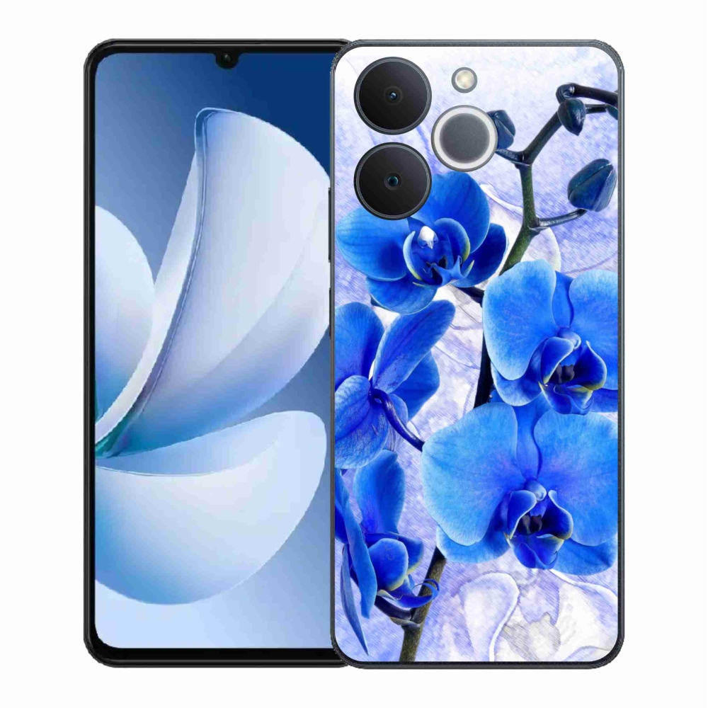 Gelový kryt mmCase na Realme Note 70T - modré květy
