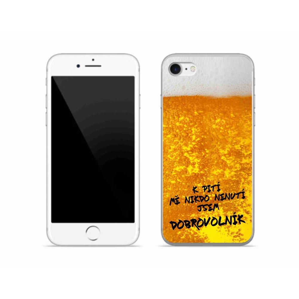 Gelový kryt mmCase na iPhone SE (2022) - pivní motiv 4