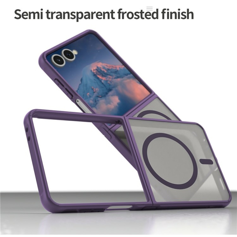 Case matný gelový obal s MagSafe na Samsung Galaxy Z Flip7 5G - fialový