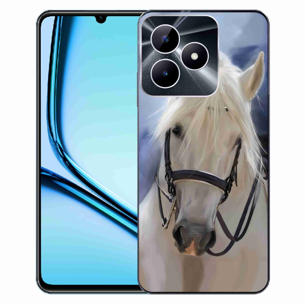 Gelový kryt mmCase na Realme Note 50 - bílý kůň