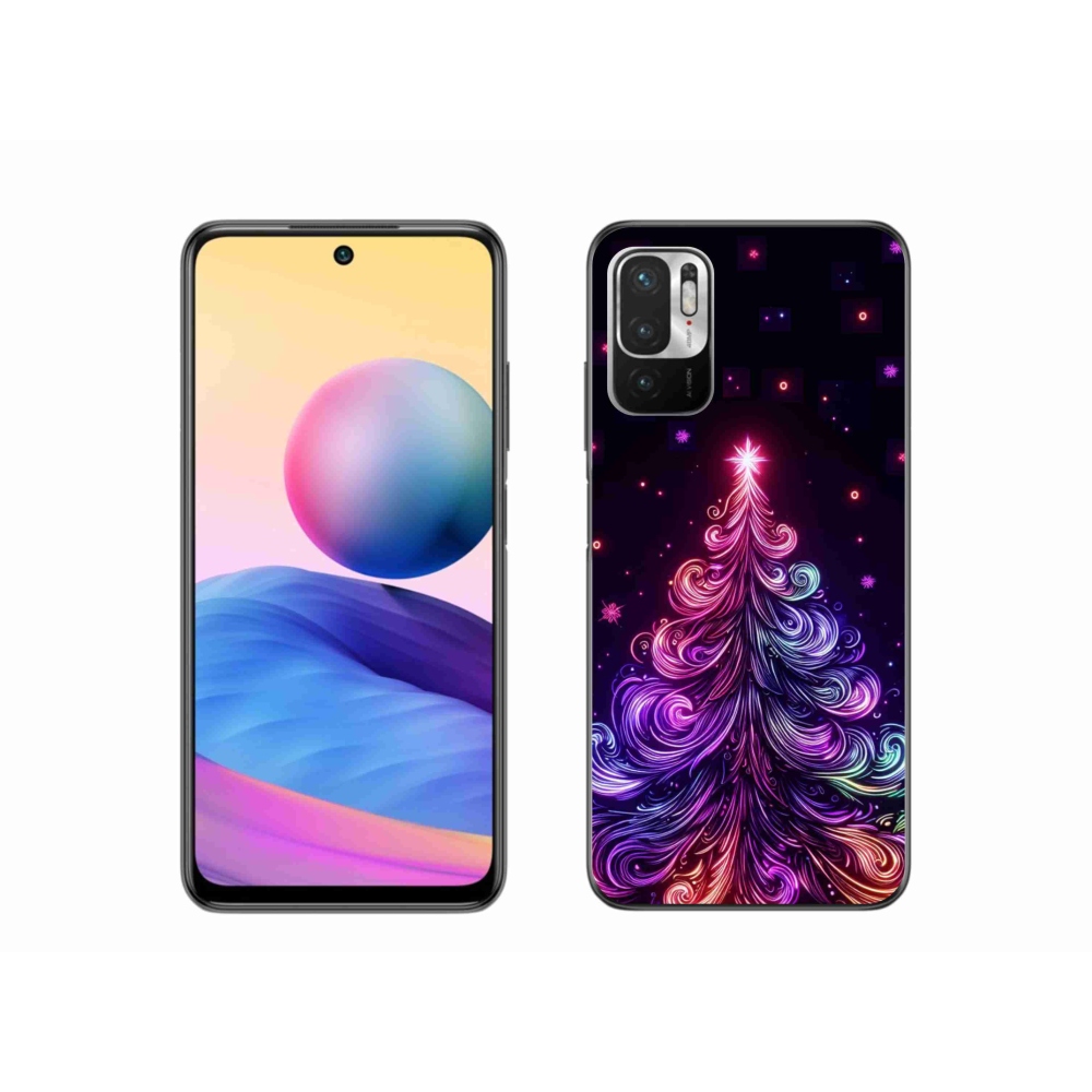 Gelový kryt mmCase na Xiaomi Redmi Note 10 5G - neonový vánoční stromek 1