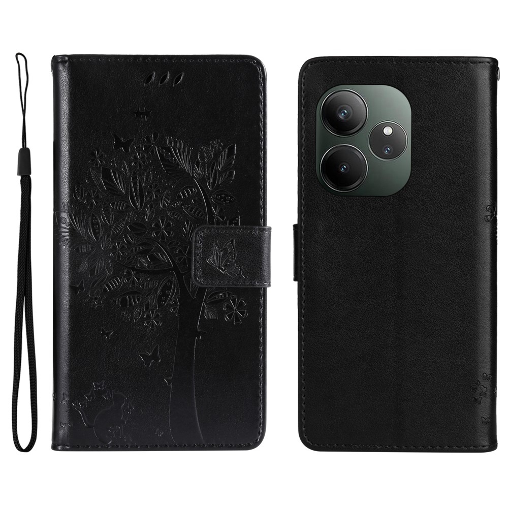 Tree knížkové pouzdro na Realme GT 6 5G/GT 6T 5G - černé